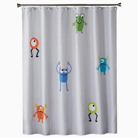 Monsters Fabric Shower Curtain & Hand Towel - Picture 2 of 8